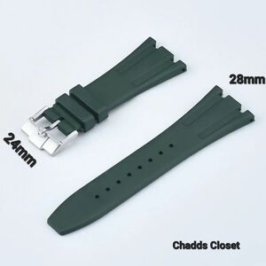 28mm X 24mm Luxury Style Rubber Watch Band Compatible With AP Style Cases